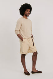Long Sleeve Knit T Shirt Cotton Moulin