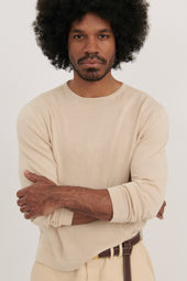 Long Sleeve Knit T Shirt Cotton Moulin