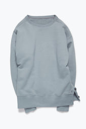 Side Button Crewneck Sweatshirt