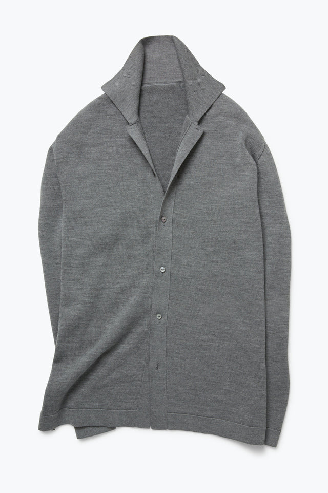 Knit Shirt (Steel Grey Wool Silk)