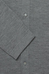 Knit Shirt Grey Wool Silk