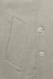 Pea Coat Undyed Wool