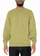 Woven Pocket Sweatshirt in Khaki