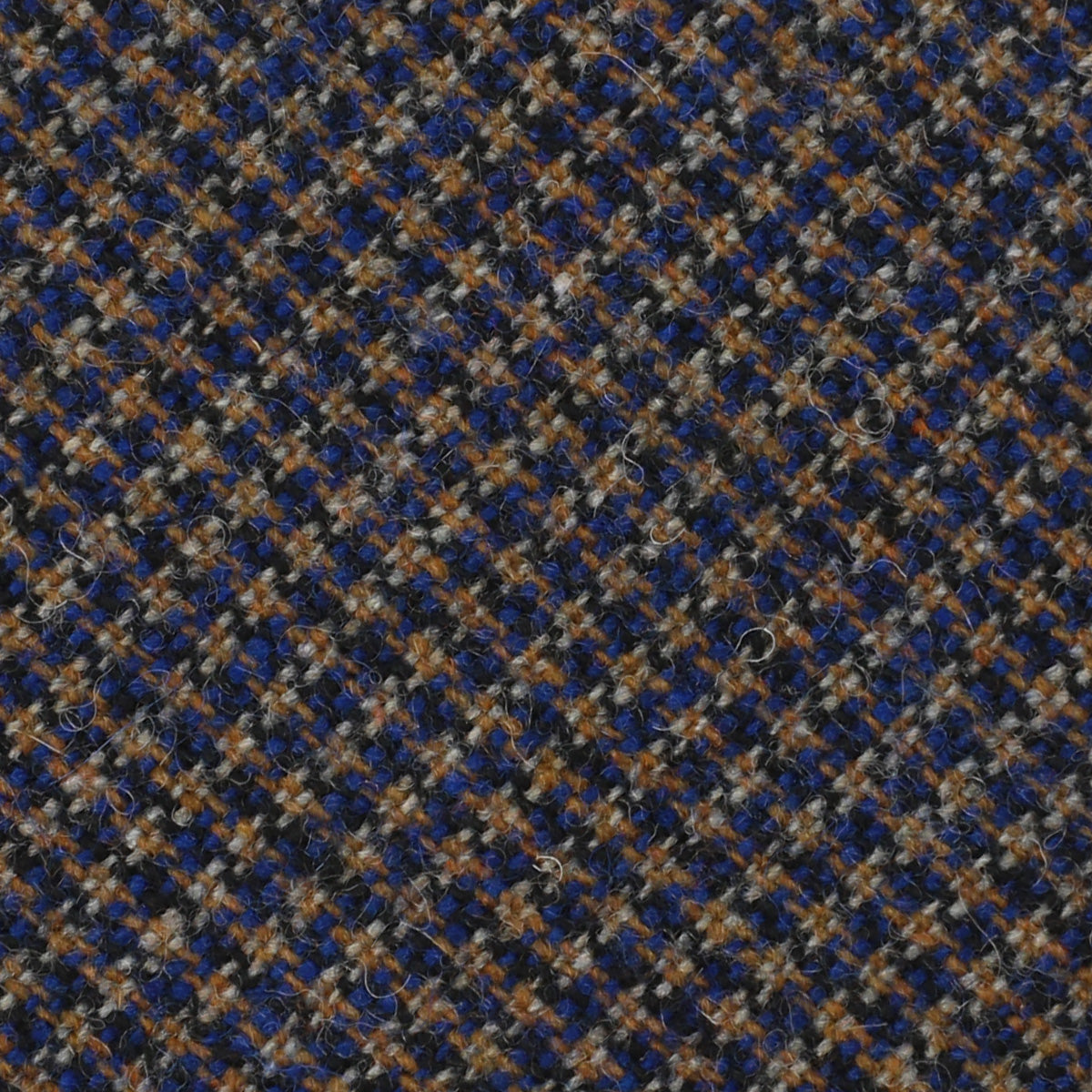 Houndstooth Bespoke Wool Tie Brown