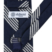Striped Soft Shantung Silk Tie Hand Rolled