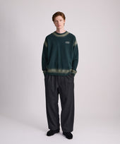 George Wool Wide Two Tuck Pant