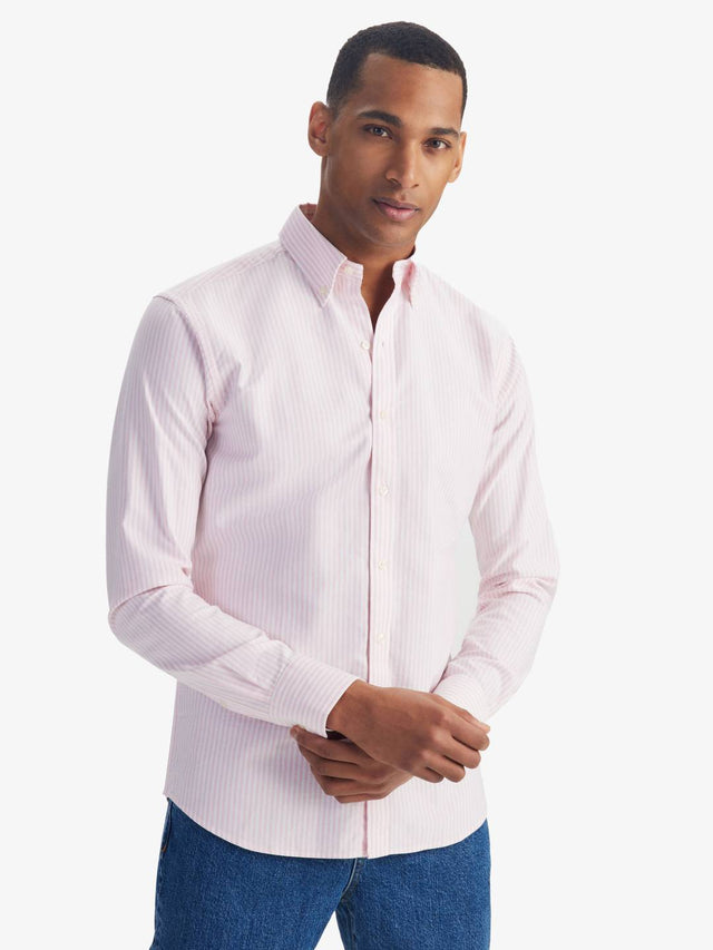 Pink Striped Oxford Shirt
