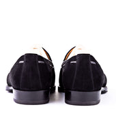 Tassel Loafer With Hand Stitched Apron In Suede