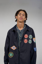 Man Capsleeve Wappen Jacket Cotton Nylon Pin Ox
