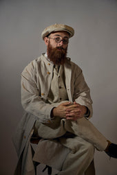 Man Architect Coat Linen Nidom