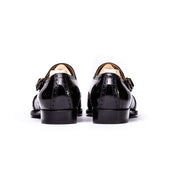 Long Wing Tip Single Buckle Monk With Topline Brogueing