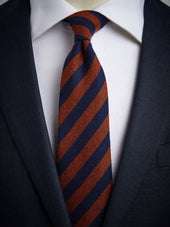 Blue & Orange Cashmere Tie