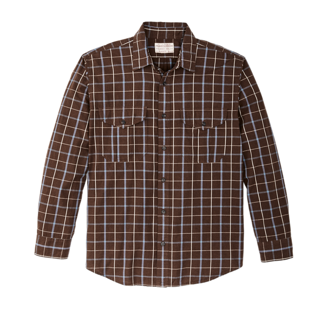 Filson's Washed Feather Cloth Shirt - Brown / Blue / White Tattersall