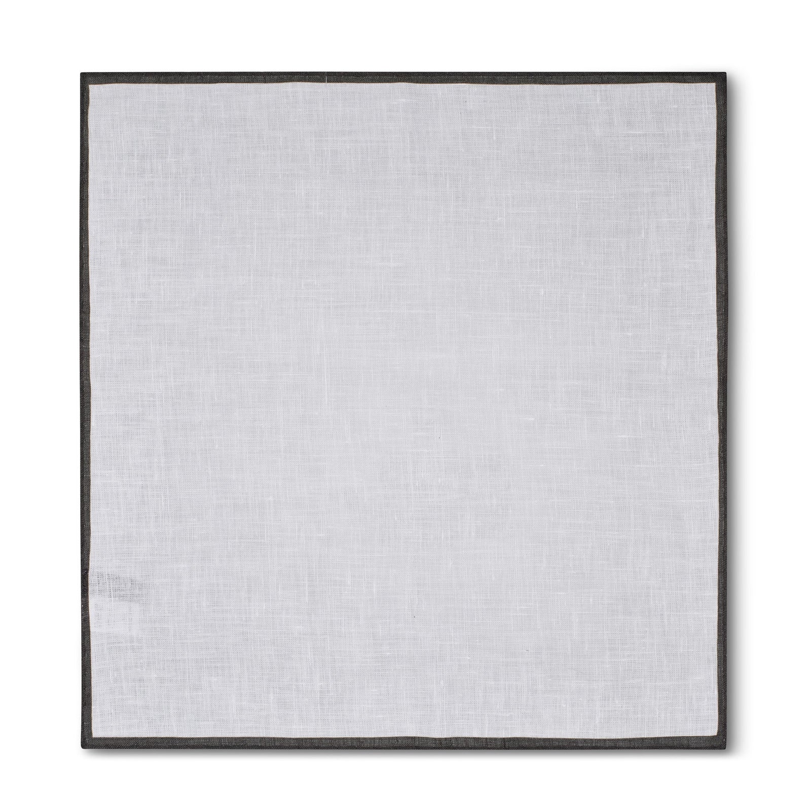 Off White Navy Border Pocket Square