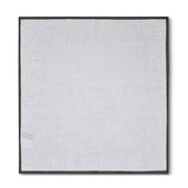 Off-White Navy Border Pocket Square