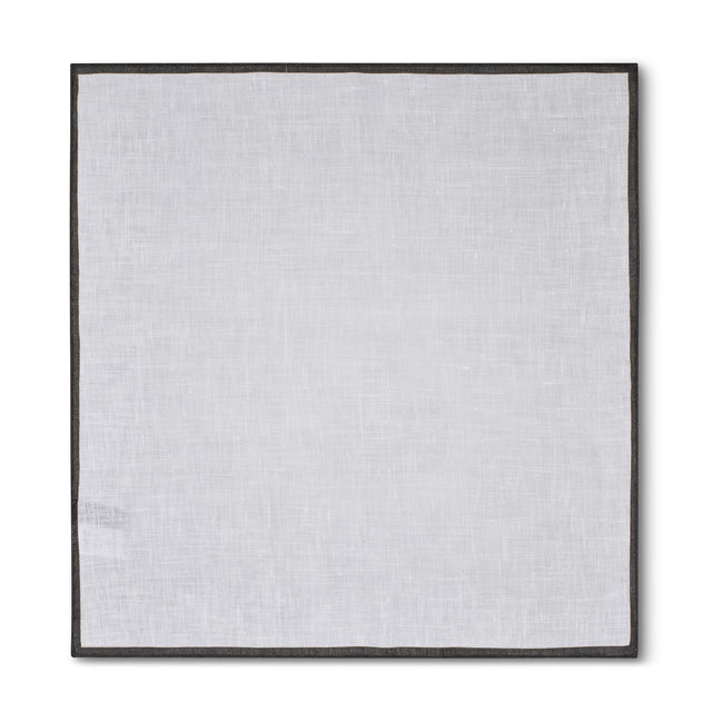 Off-White Navy Border Pocket Square
