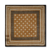 Ochre Box Print Pocket Square