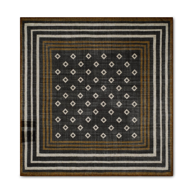 Bitter Chocolate Box Print Pocket Square