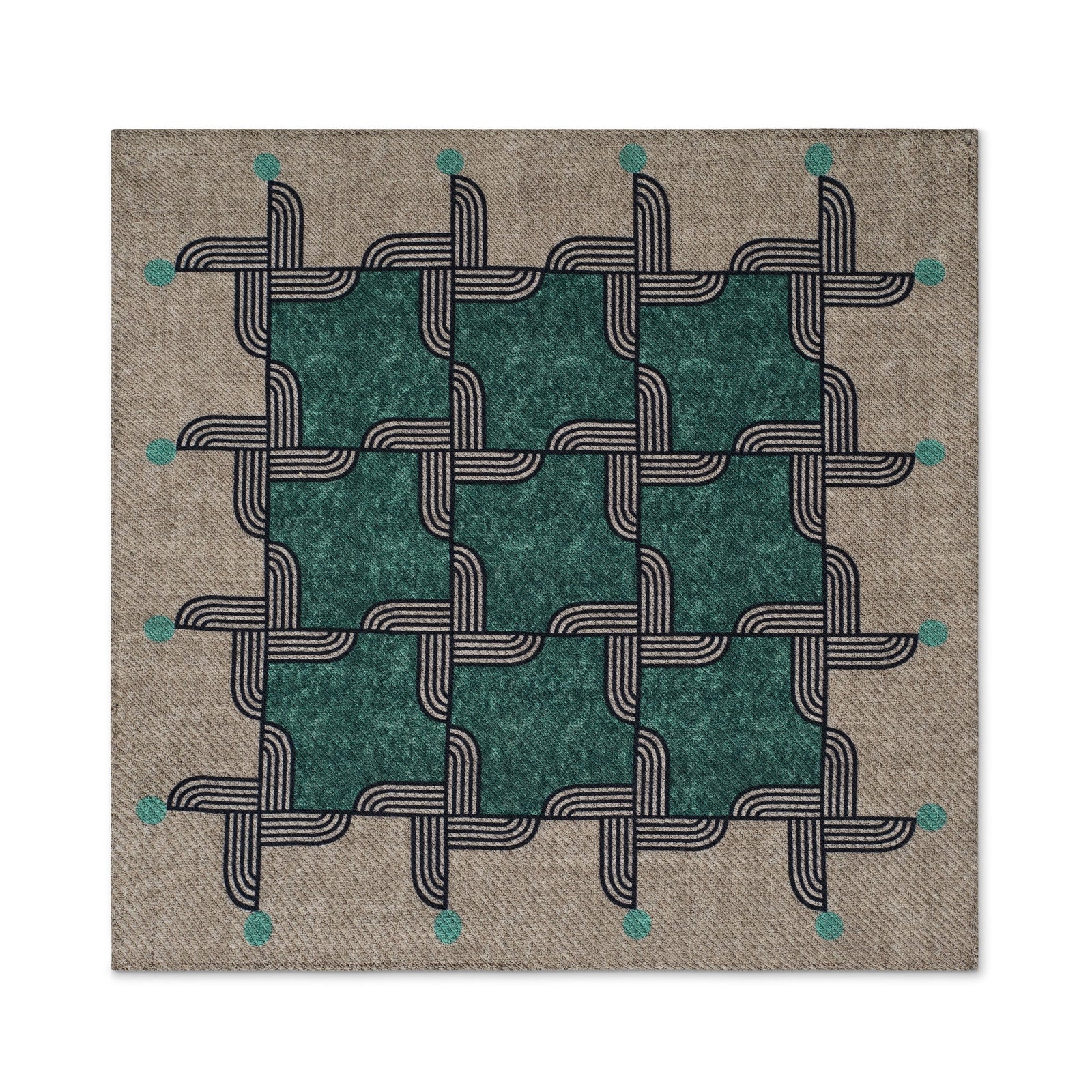 Deco Propeller Pocket Square
