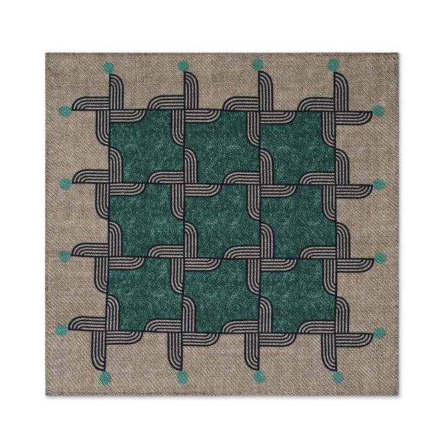 Jade Deco Propeller Pocket Square