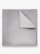 Silver Pocket Square Plain