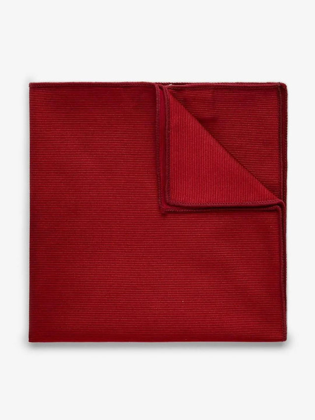 Dark Red Pocket Square Plain