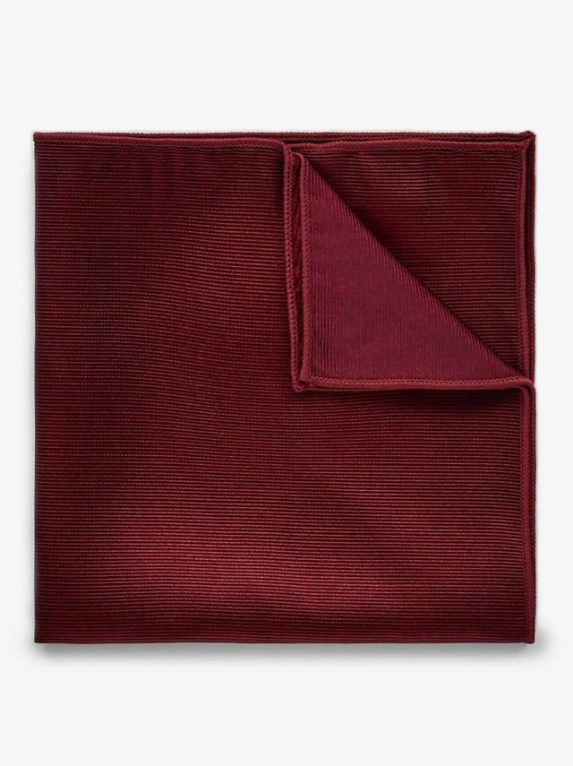 Burgundy Pocket Square Plain