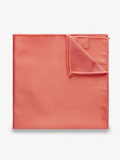 Coral Pocket Square Plain