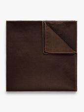 Brown Pocket Square Plain