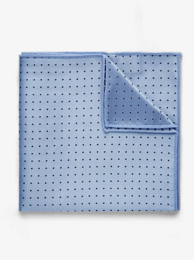 Light Blue Dot Pocket Square
