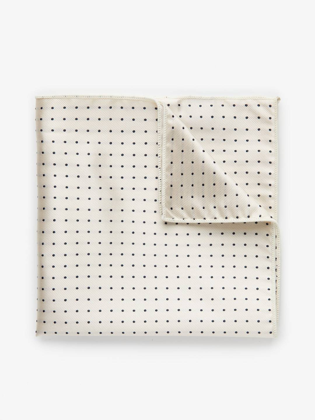 Beige Pocket Square Dot