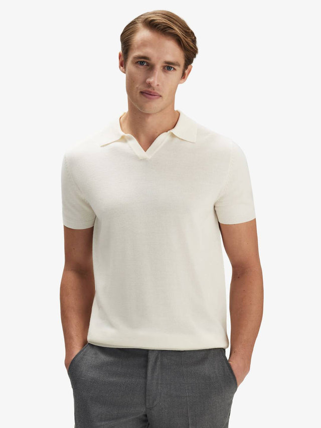 White Polo Shirt Merino