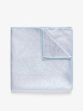 Light Blue Silk Woven Formal Pocket Square