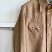 Deadstock Wool Cashmere Sawtooth Western Shirt