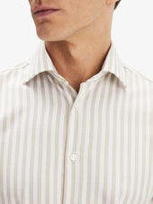 Beige Striped Shirt