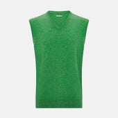 Fern Green V Neck Sleeveless Vest
