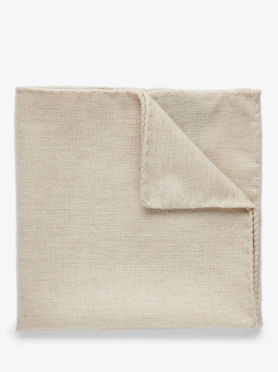 Beige Cashmere Pocket Square