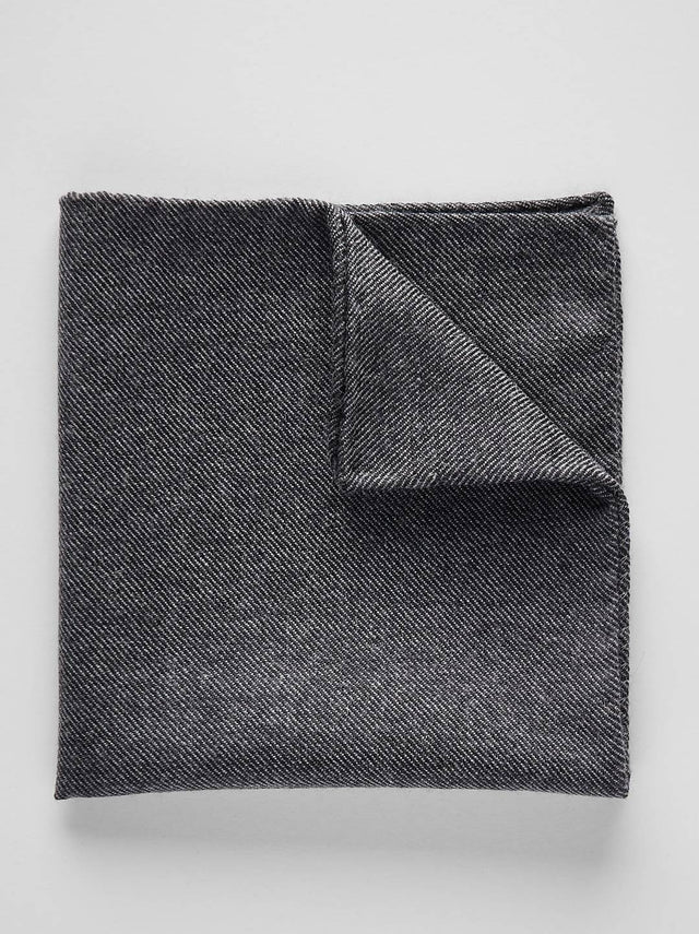 Grey Cashmere Pocket Square