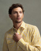 Linen Gingham Patch Pocket Utility
