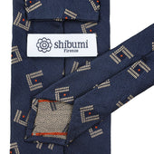 Geometrical Jacquard Silk Tie Hand Rolled
