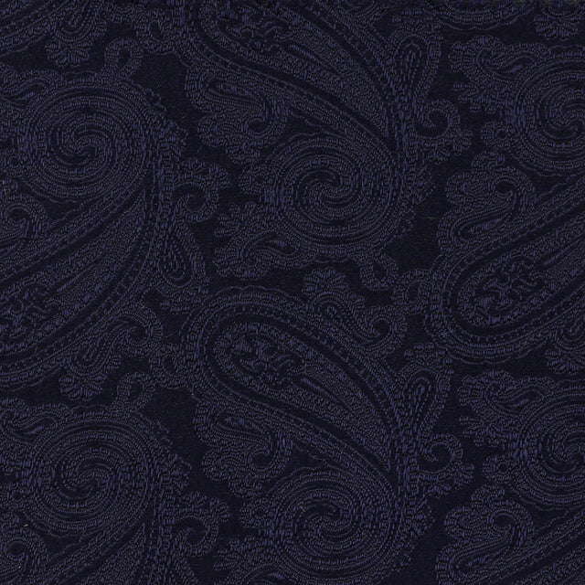 Paisley Jacquard Bespoke Silk Tie - Midnight