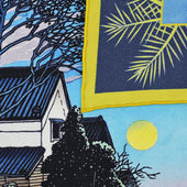 Ukiyo E Silk Pocket Square Itako 40x40cm