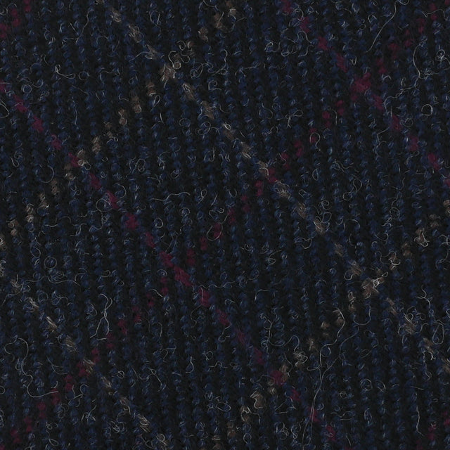 Checked Bespoke Wool Tie - Navy / Charcoal