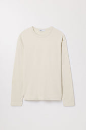 Off White Long Sleeve T Shirt Organic Cotton Crewneck Asket