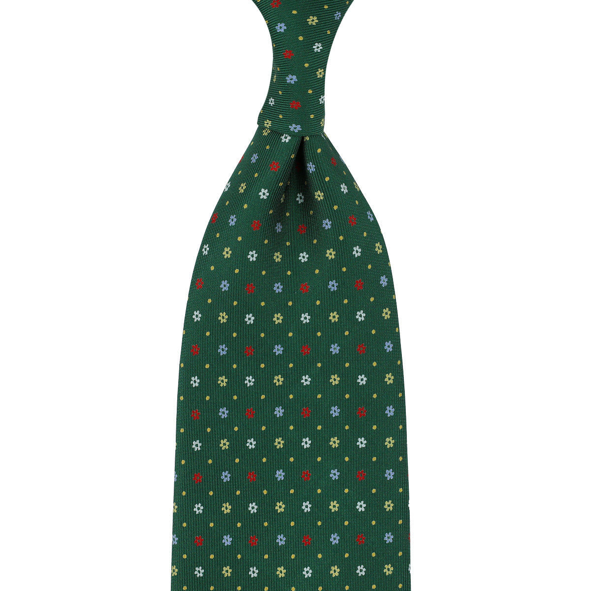 Floral Printed Silk Tie Hand Rolled