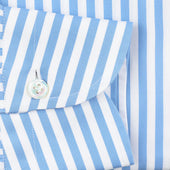 Poplin Semi Spread Shirt Butcher Stripe