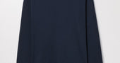 Dark Navy Long Sleeve T-Shirt | Organic Cotton Crewneck | Asket