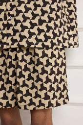 Geometric Block Print Shorts