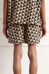 Geometric Block Print Shorts
