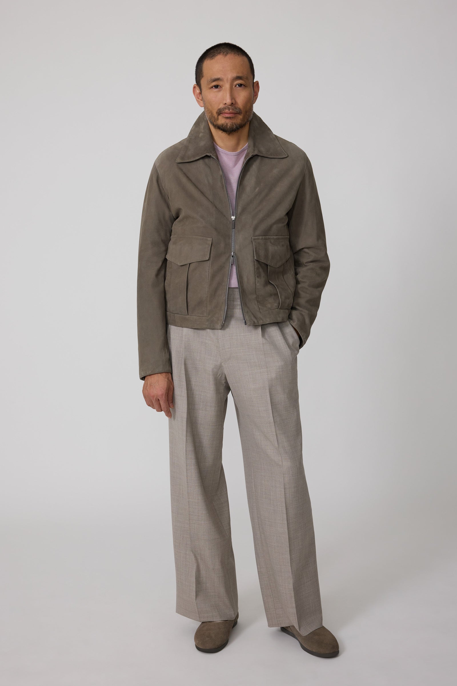 Flight Jacket Lamb Suede